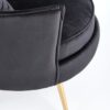 FOTEL wypoczynkowy z pluszowego velvetu, złote nogi, styl glamour, czarny-9