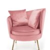 FOTEL wypoczynkowy z pluszowego velvetu, złote nogi, styl glamour, rózowy-1 FOTEL wypoczynkowy z pluszowego velvetu, złote nogi, styl glamour, rózowy-1