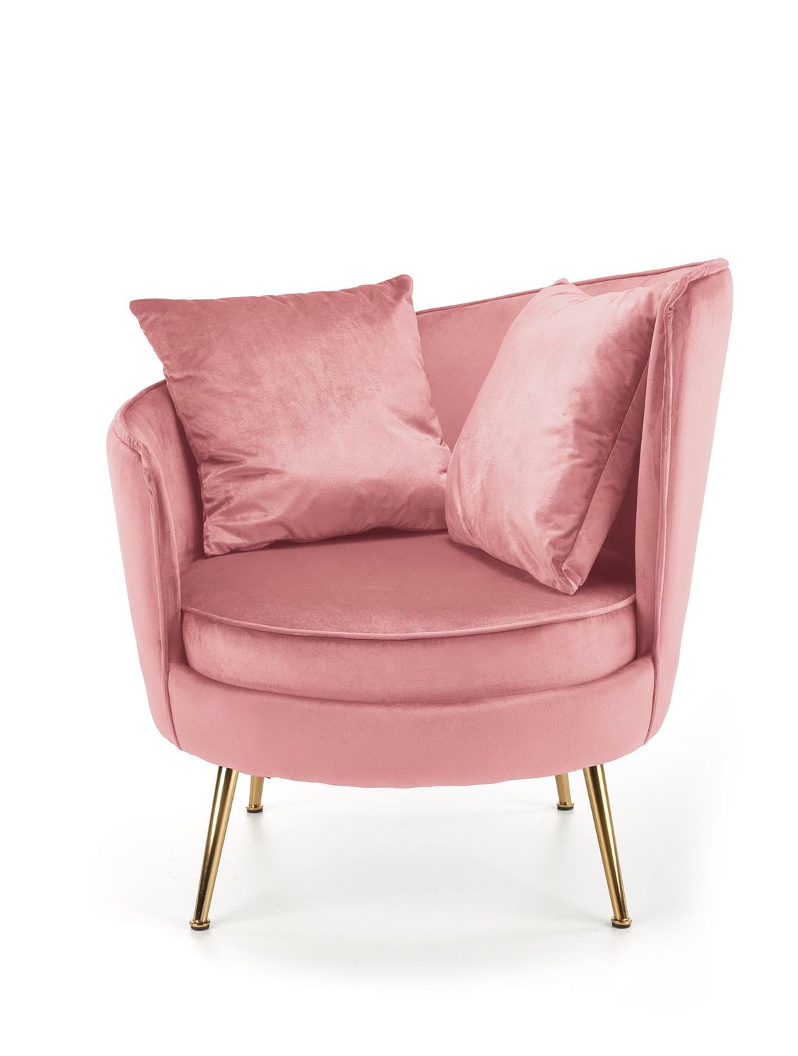 FOTEL wypoczynkowy z pluszowego velvetu, złote nogi, styl glamour, rózowy-1 FOTEL wypoczynkowy z pluszowego velvetu, złote nogi, styl glamour, rózowy-1