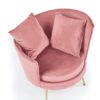 FOTEL wypoczynkowy z pluszowego velvetu, złote nogi, styl glamour, rózowy-2 FOTEL wypoczynkowy z pluszowego velvetu, złote nogi, styl glamour, rózowy-2
