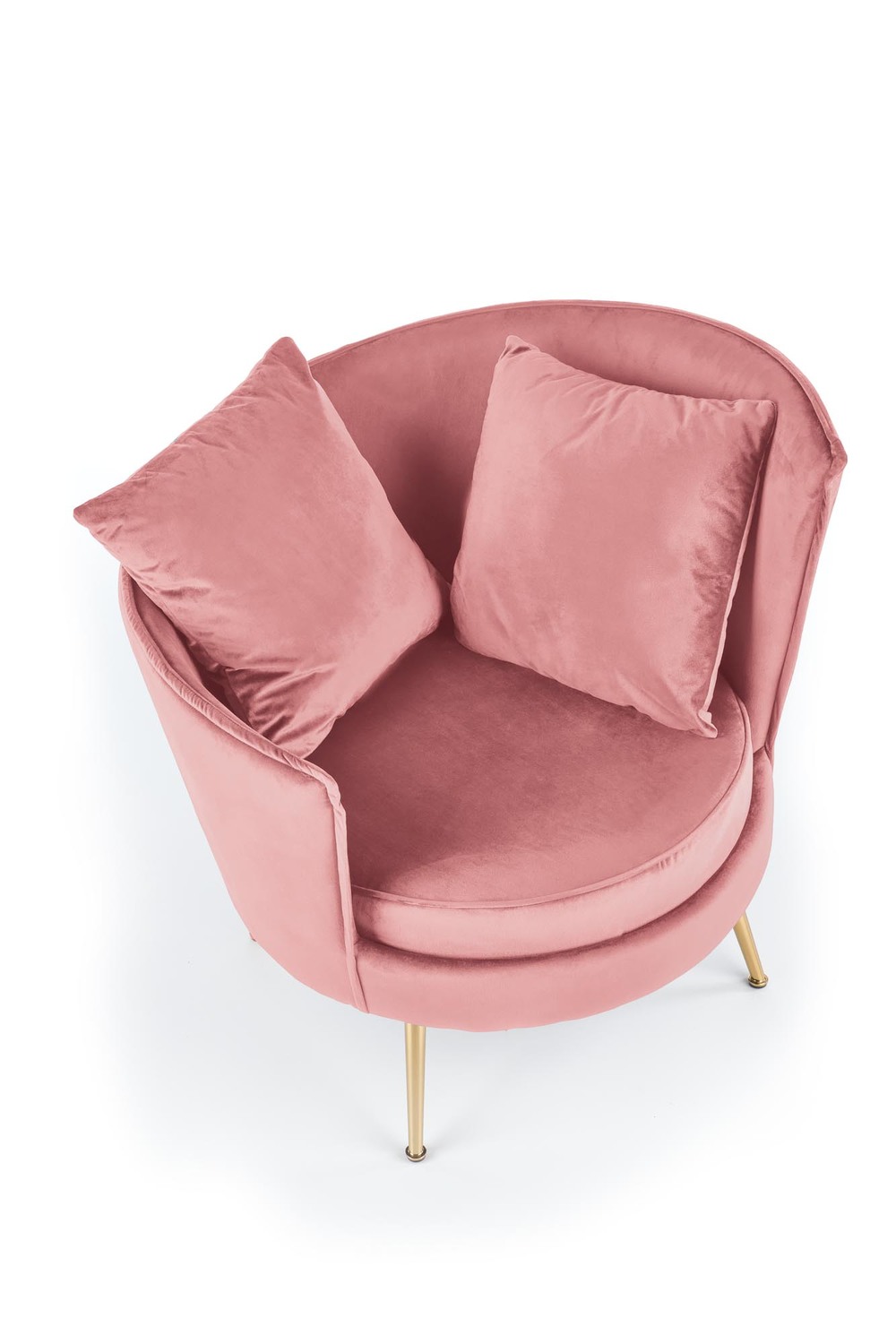 FOTEL wypoczynkowy z pluszowego velvetu, złote nogi, styl glamour, rózowy-2 FOTEL wypoczynkowy z pluszowego velvetu, złote nogi, styl glamour, rózowy-2