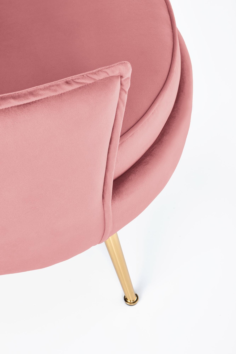 FOTEL wypoczynkowy z pluszowego velvetu, złote nogi, styl glamour, rózowy, dekoracyjn FOTEL wypoczynkowy z pluszowego velvetu, złote nogi, styl glamour, rózowy, dekoracyjn