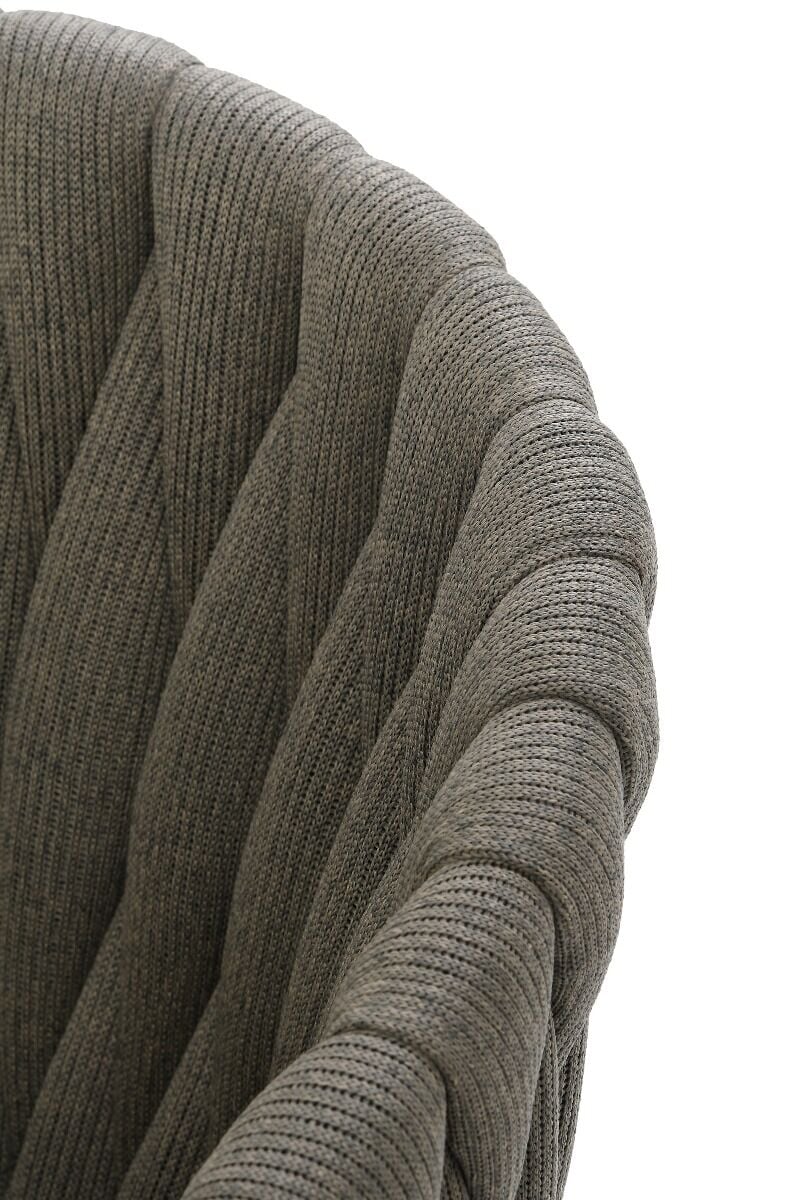 KRZESŁO OGRODOWE antracytowy stelaż, tkanina taupe, nowoczesny styl, zestaw ogrodowy OM005, najwyższa jakośc