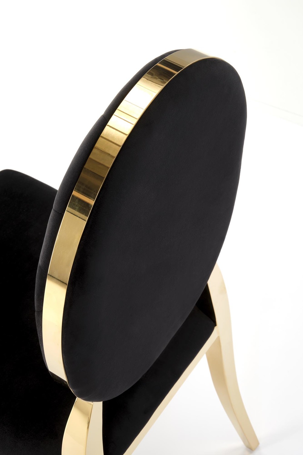 KRZESŁO w stylu glamour, złote metalowi nogi, czarna velvetowa tapicerka-3 KRZESŁO w stylu glamour, złote metalowi nogi, czarna velvetowa tapicerka-3