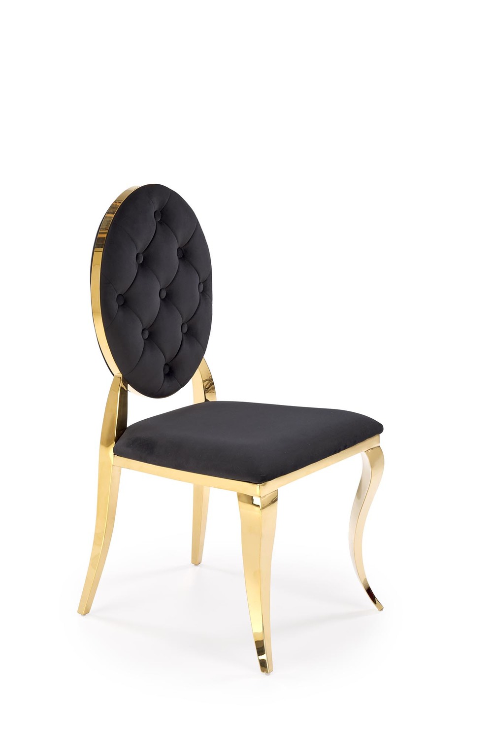 KRZESŁO w stylu glamour, złote metalowi nogi, czarna velvetowa tapicerka KRZESŁO w stylu glamour, złote metalowi nogi, czarna velvetowa tapicerka