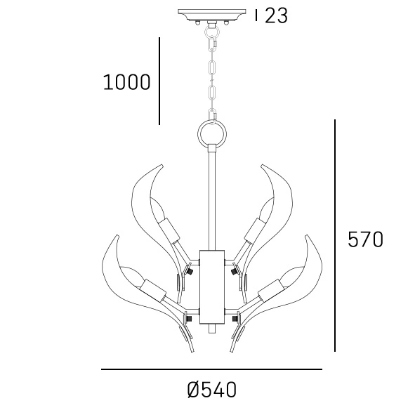 LAMPA WISZĄCA Cannes metalowy, mosiężny stelaż, szklany klosz, modern classic 56,5 x 52,5 cm, wymiary