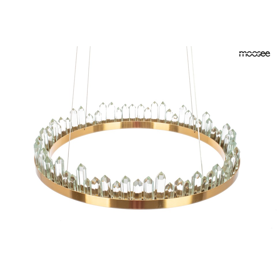 LAMPA WISZĄCA ze złotą obręczą i kryształami, ekskluzywna, styl glamour, wyjątkowa LAMPA WISZĄCA ze złotą obręczą i kryształami, ekskluzywna, styl glamour, wyjątkowa