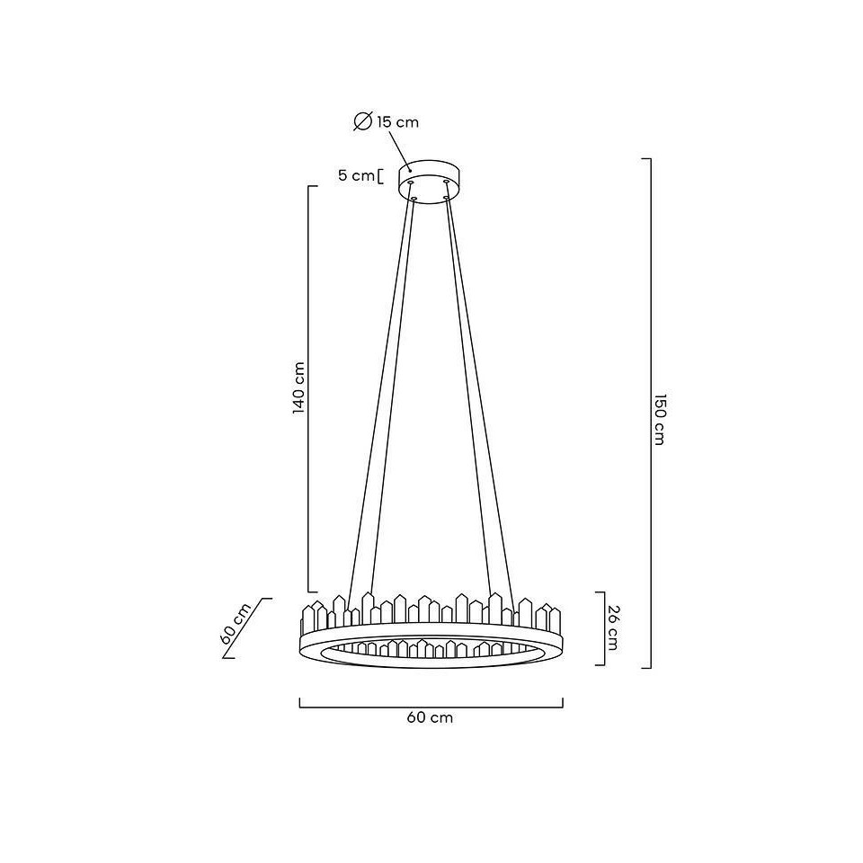 LAMPA WISZĄCA ze złotą obręczą i kryształami, ekskluzywna, styl glamour, wymiary LAMPA WISZĄCA ze złotą obręczą i kryształami, ekskluzywna, styl glamour, wymiary