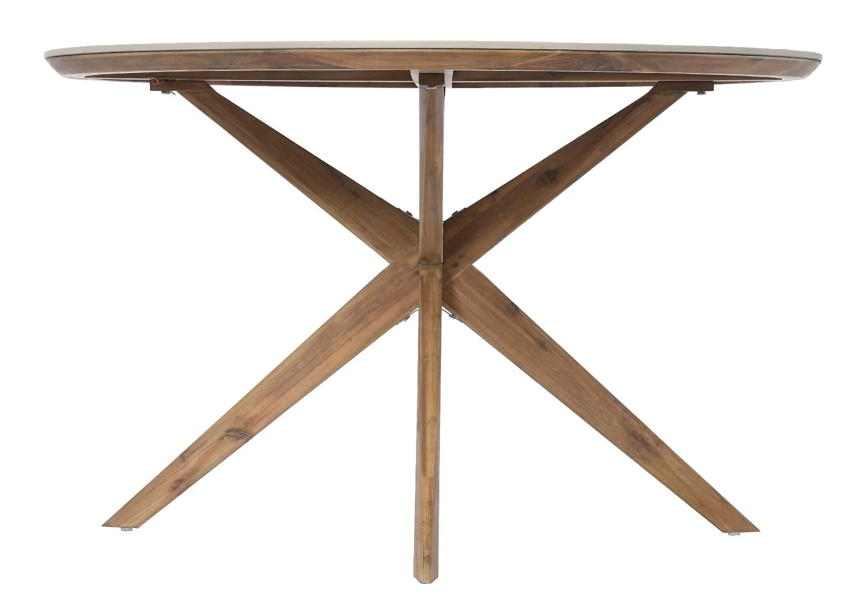 OGORODOWY STÓŁ JADALNIANY, podstawa z drewna akacjowego, blat z konglomeratu, zestaw ogrodowy OM003, na taras