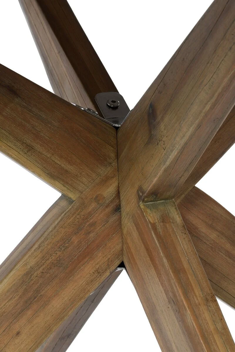 OGORODOWY STÓŁ JADALNIANY, podstawa z drewna akacjowego, blat z konglomeratu, zestaw ogrodowy OM003, najwyższa jakość