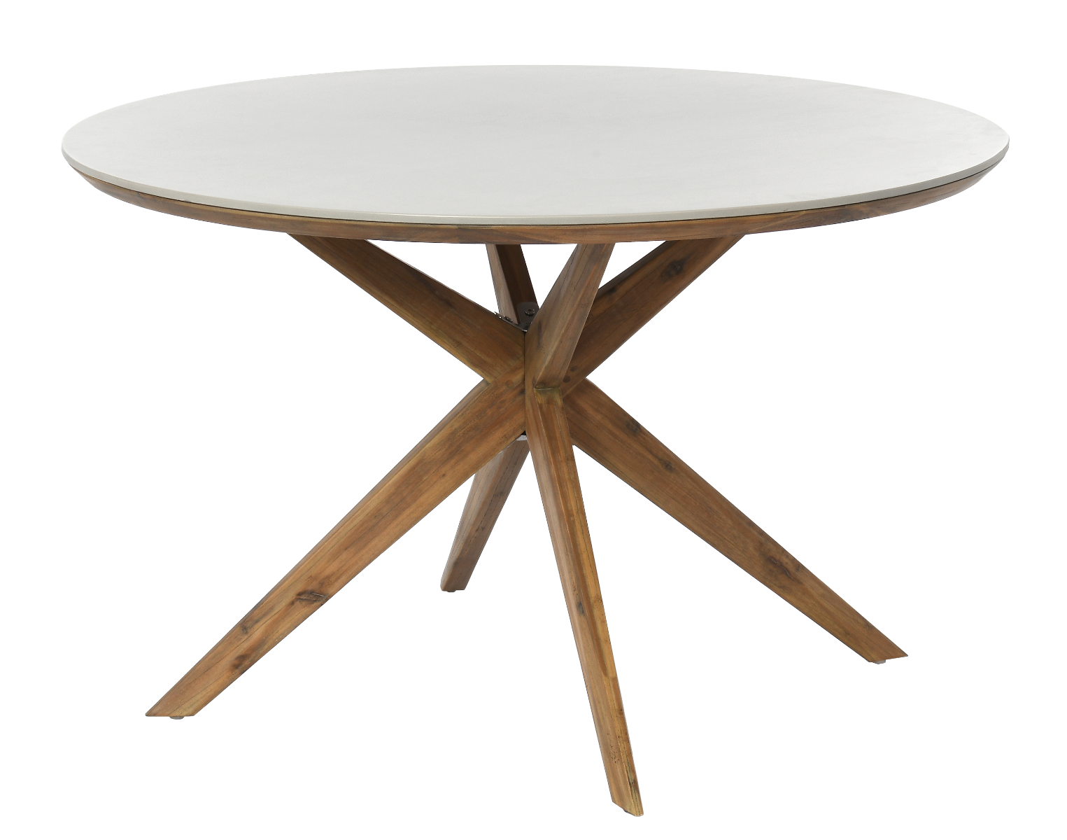 OGORODOWY STÓŁ JADALNIANY, podstawa z drewna akacjowego, blat z konglomeratu, zestaw ogrodowy OM003, piękny