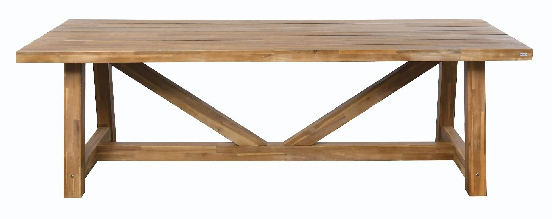 OGORODOWY STÓŁ OBIADOWY z drewna akacjowego w naturalnym kolorze, klasyczny, zestaw ogrodowy OM009, wytrzymały