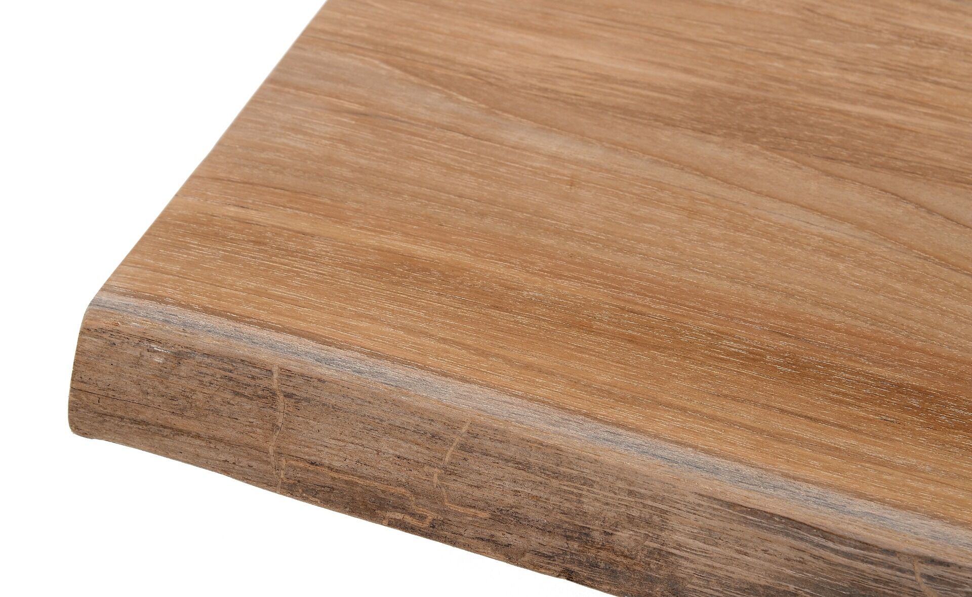 OGRODOWY STÓŁ OBIADOWY duży, prostokątny, czarne aluminiowe nogi, drewniany blat, zestaw ogrodowy OM010-7