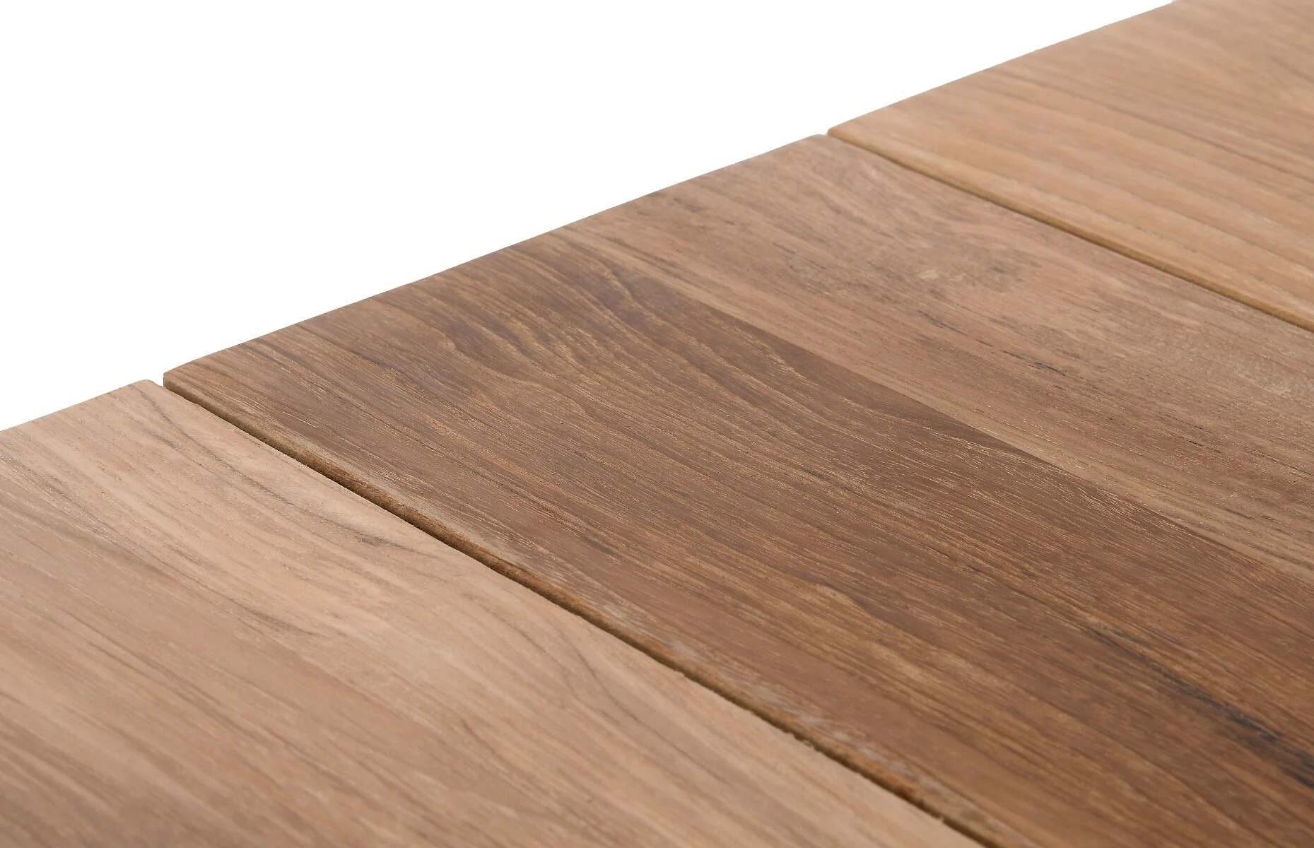 OGRODOWY STÓŁ OBIADOWY duży, prostokątny, czarne aluminiowe nogi, drewniany blat, zestaw ogrodowy OM010-8