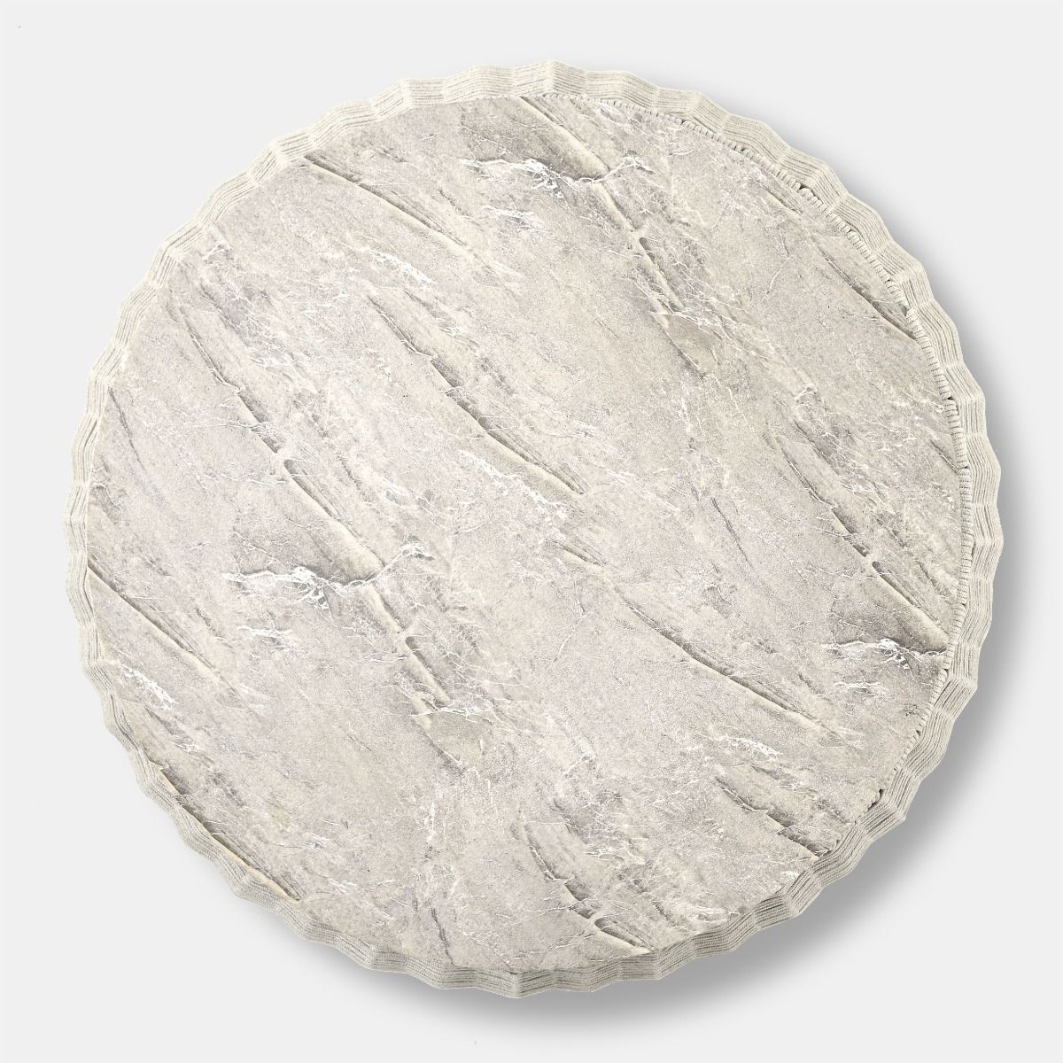 OGRODOWY STOLIK KAWOWY duży, szare wykończenie, blat z konglomeratu, zestaw ogrodowy OM001, wyjątkowy