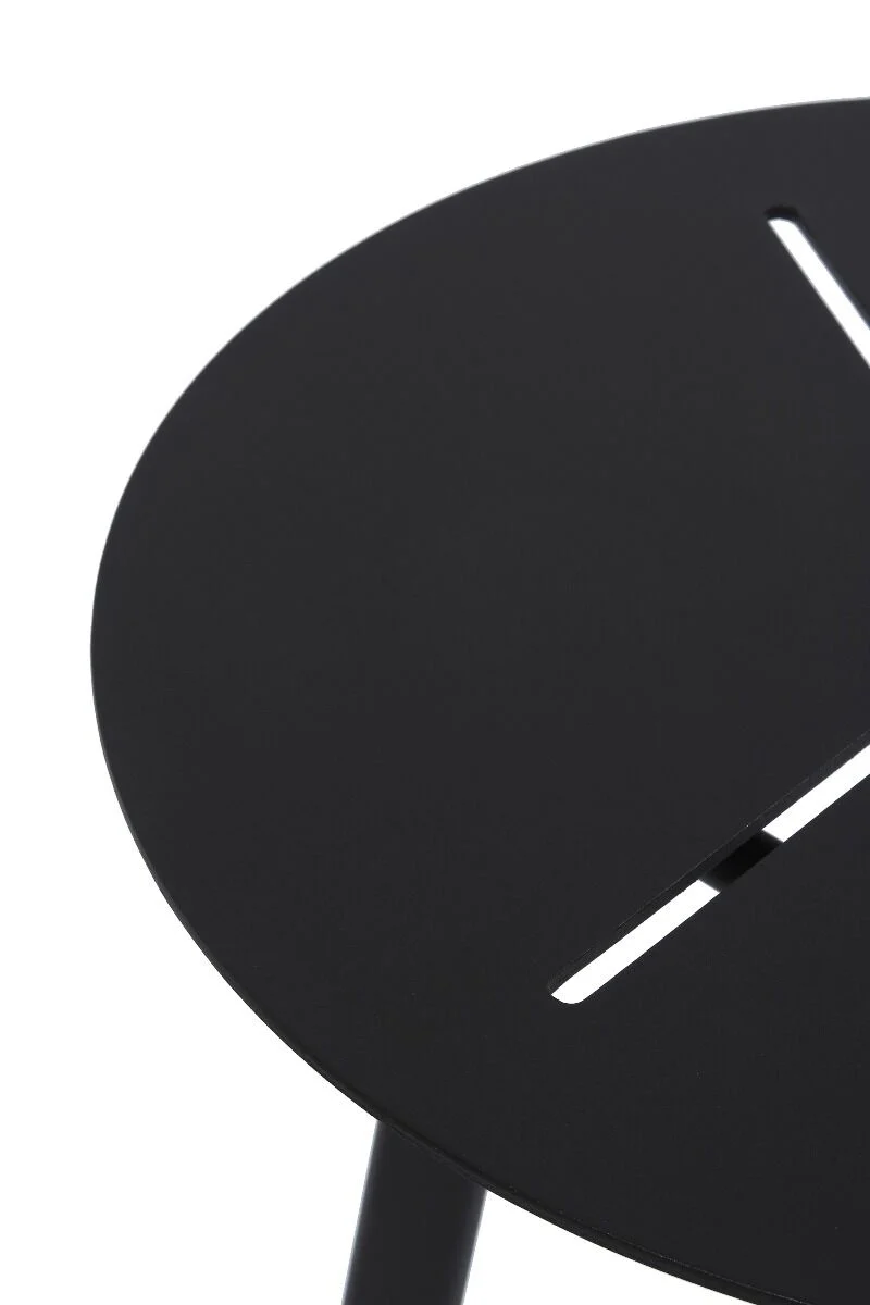 OGRODOWY STOLIK KAWOWY mały, okrągły na trzech nóżkach, aluminiowy, nowoczesny, zestaw ogrodowy OM005, trwaly