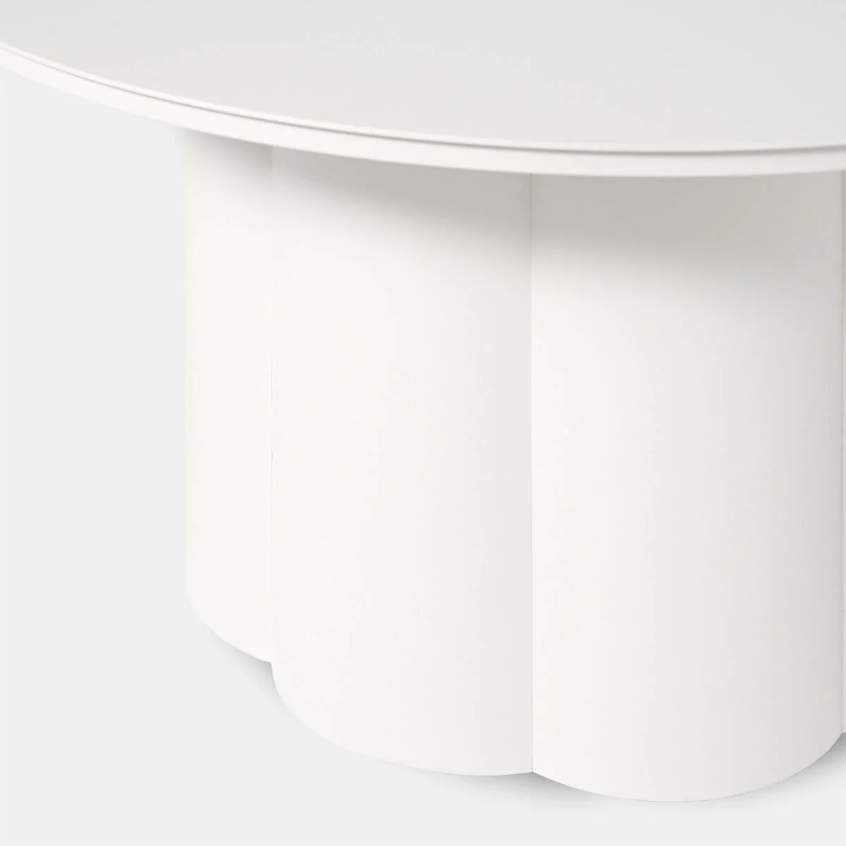 OGRODOWY STOLIK KAWOWY okrągły, biały, designerska podstawa, zestaw ogrodowy OM006, piękny