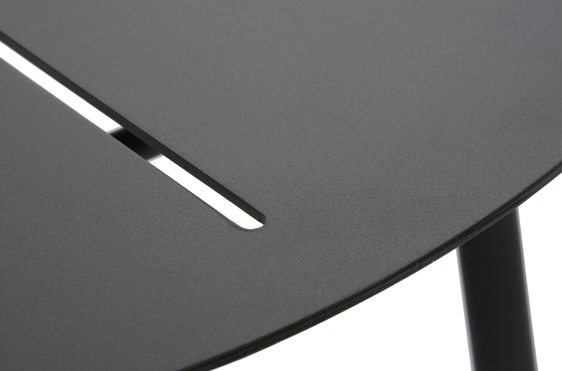 OGRODOWY STOLIK KAWOWY okrągły na trzech nóżkach, aluminiowy, nowoczesny, zestaw ogrodowy OM005, elegancki