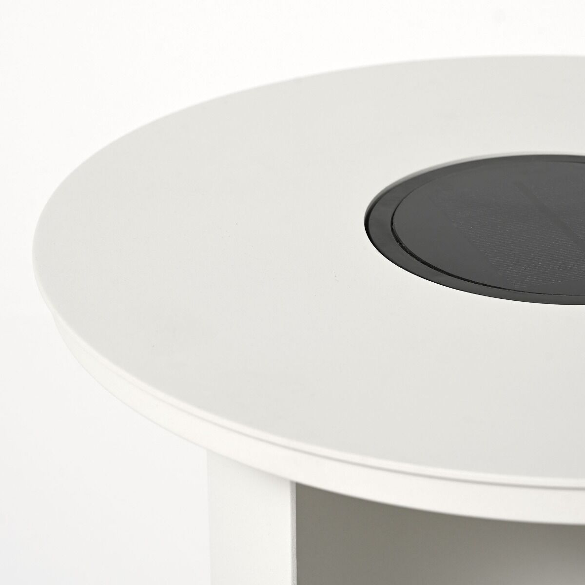 OGRODOWY STOLIK KAWOWY okrągły z podświetleniem solarnym, biały, nowoczesny, zestaw ogrodowy OM006, ekskluzywny OGRODOWY STOLIK KAWOWY okrągły z podświetleniem solarnym, biały, nowoczesny, zestaw ogrodowy OM006, ekskluzywny