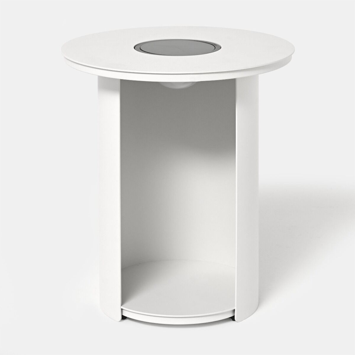 OGRODOWY STOLIK KAWOWY okrągły z podświetleniem solarnym, biały, nowoczesny, zestaw ogrodowy OM006, wyjątkowy OGRODOWY STOLIK KAWOWY okrągły z podświetleniem solarnym, biały, nowoczesny, zestaw ogrodowy OM006, wyjątkowy