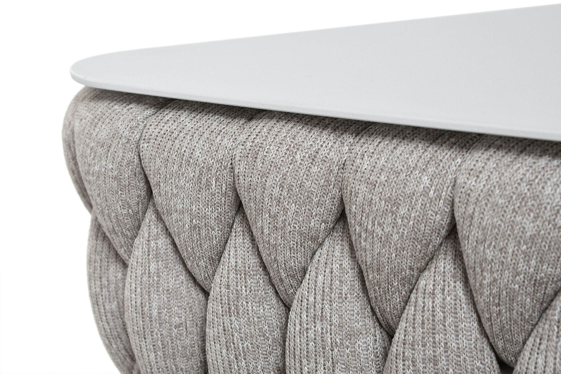 OGRODOWY STOLIK KAWOWY prostokątny, aluminiowy stelaż, tkanina taupe, nowoczesny, zestaw ogrodowy OM011, na patio OGRODOWY STOLIK KAWOWY prostokątny, aluminiowy stelaż, tkanina taupe, nowoczesny, zestaw ogrodowy OM011, na patio