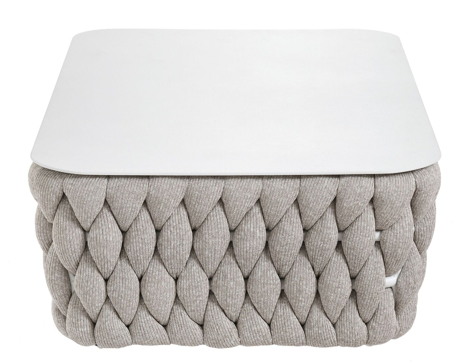 OGRODOWY STOLIK KAWOWY prostokątny, aluminiowy stelaż, tkanina taupe, nowoczesny, zestaw ogrodowy OM011, na taras OGRODOWY STOLIK KAWOWY prostokątny, aluminiowy stelaż, tkanina taupe, nowoczesny, zestaw ogrodowy OM011, na taras