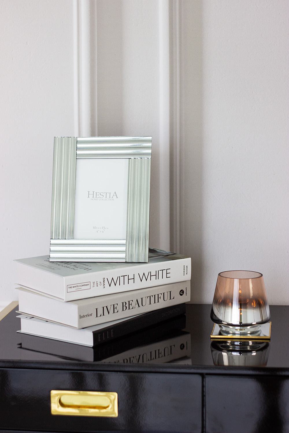 RAMKA NA ZDJĘCIE szklana, lustrzane srebrne wykończenie, glamour RAMKA NA ZDJĘCIE szklana, lustrzane srebrne wykończenie, glamour