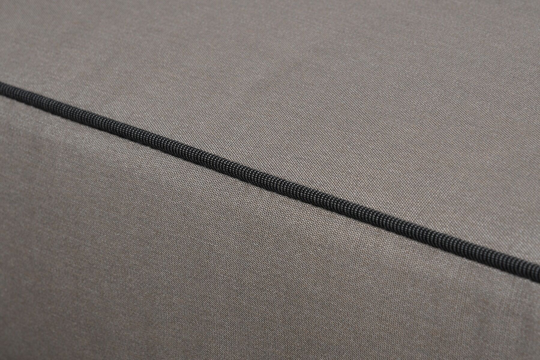 SOFA OGRODOWA 2 osobowa, antracytowy stelaż, tkanina w kolorze taupe, zestaw ogrodowy OM005-2