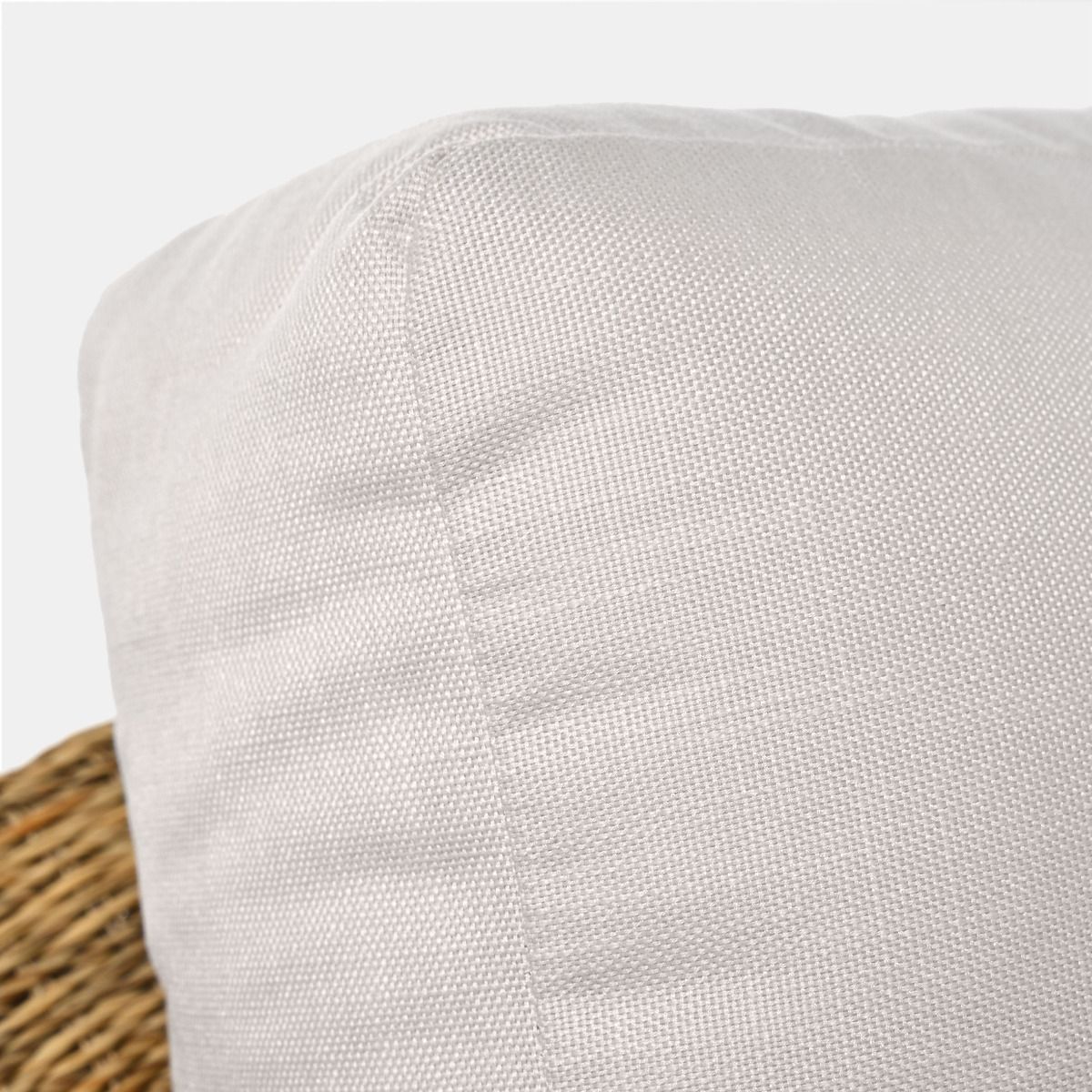 SOFA OGRODOWA 3 osobowa, obłe kształty, technorattan w naturalnym kolorze, zestaw ogrodowy OM004, do ogrodu