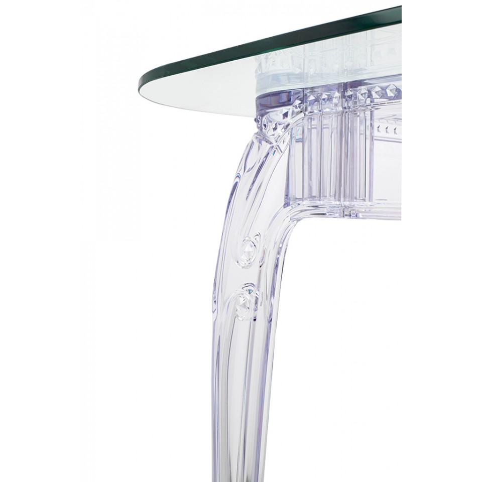 STÓŁ JADALNIANY z poliwęglanu, transparentny, szklany blat, elegancki, do jadalni STÓŁ JADALNIANY z poliwęglanu, transparentny, szklany blat, elegancki, do jadalni