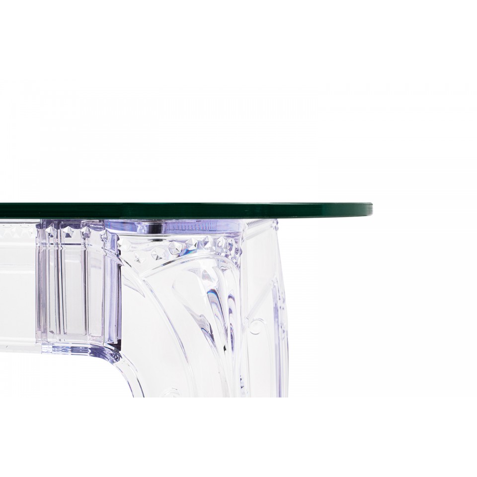 STÓŁ JADALNIANY z poliwęglanu, transparentny, szklany blat, elegancki, klasyczny STÓŁ JADALNIANY z poliwęglanu, transparentny, szklany blat, elegancki, klasyczny