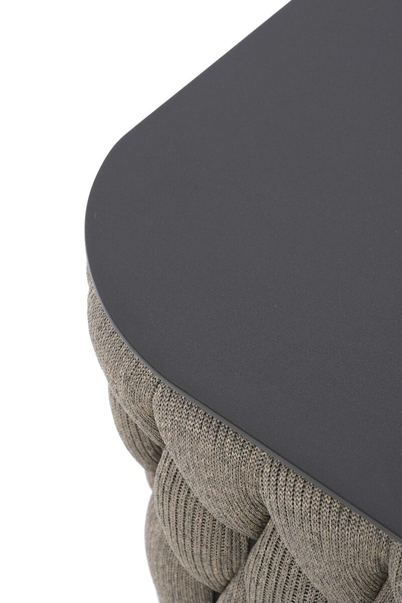 STÓŁ KAWOWY ogrodowy, prostokątny, aluminiowy blat, tkanina sunbrella, nowoczesny, zestaw ogrodowy OM005-2