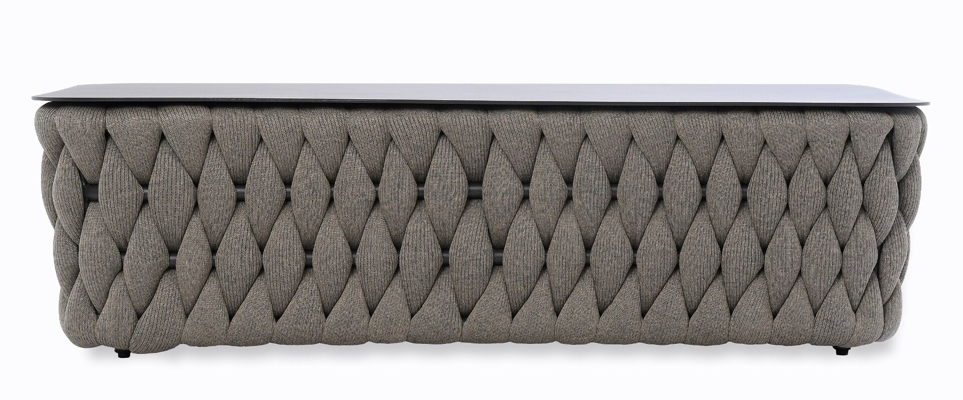 STÓŁ KAWOWY ogrodowy, prostokątny, aluminiowy blat, tkanina sunbrella, nowoczesny, zestaw ogrodowy OM005, do ogrodu