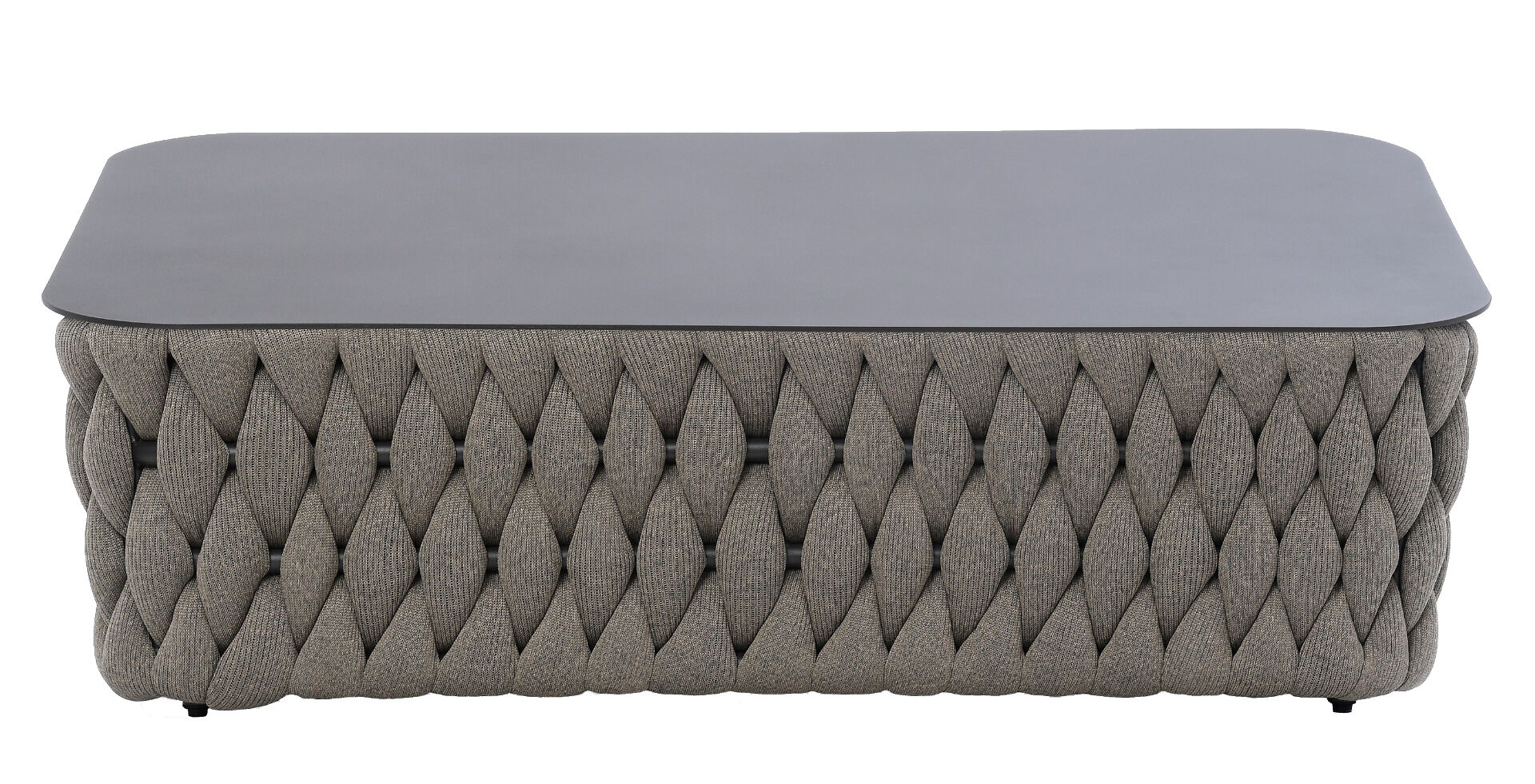 STÓŁ KAWOWY ogrodowy, prostokątny, aluminiowy blat, tkanina sunbrella, nowoczesny, zestaw ogrodowy OM005, ekskluzywny