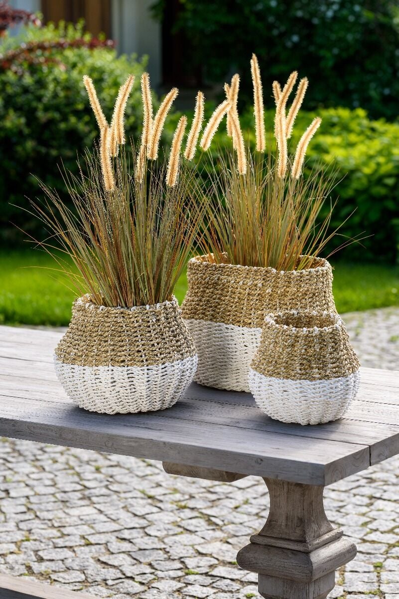 STÓŁ OBIADOWY OGRODOWY z drewna tekowego, patynowy kolor, klasyczny styl, zestaw ogrodowy OM008, piękny