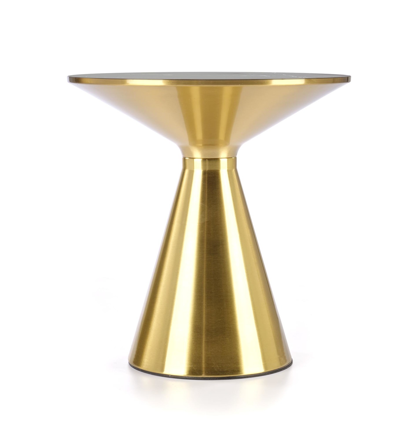 STOLIK KAWOWY na złotej, metalowej podstawie, czarny ceramiczny blat, glamour, najwyższa jakość