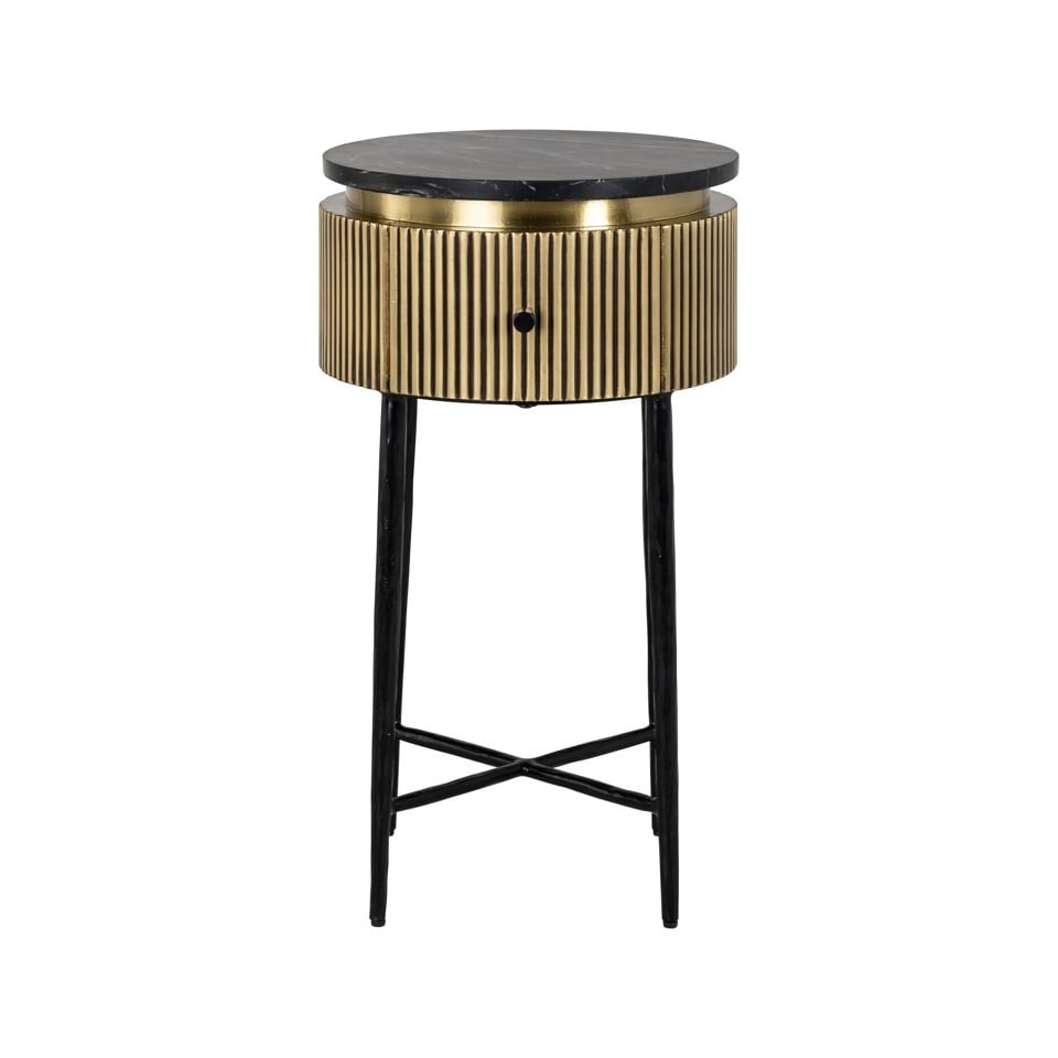 STOLIK POMOCNICZY okrągły, marmurowy blat, czarna podstawa, styl glamour, wyjątkowy STOLIK POMOCNICZY okrągły, marmurowy blat, czarna podstawa, styl glamour, wyjątkowy