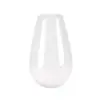 WAZON szklany, biały nieprzezroczysty, zaokrąglony kształt, piękny 20 cm
