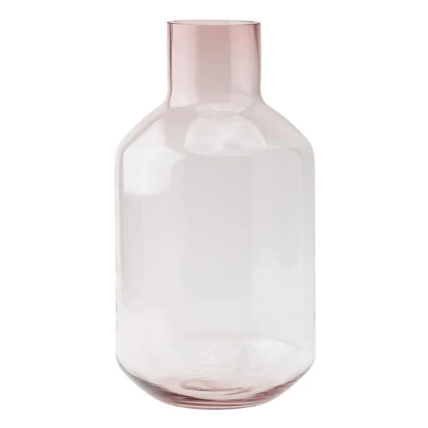 WAZON szklany, kształt butelki, różowe ombre, piękny
