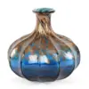 WAZON szklany, niebiesko-brązowe ombre, klasyczny styl