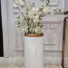 ZESTAW 2 DONIC ceramicznych, białe ze złotym (miedzianym) detalem, styl glamour, ekskluzywny ZESTAW 2 DONIC ceramicznych, białe ze złotym (miedzianym) detalem, styl glamour, ekskluzywny