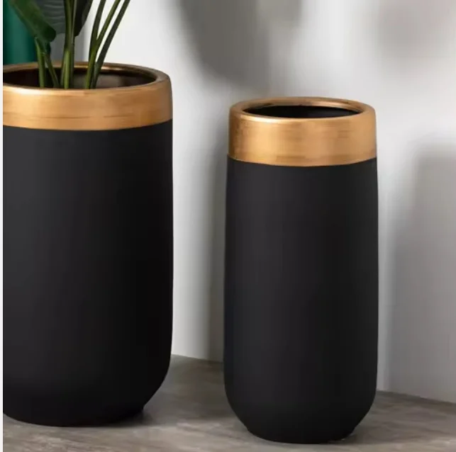 ZESTAW 2 DONIC czarne ze złotym detalem z ceramiki mrozoodpornej, glamour, ekskluzywny ZESTAW 2 DONIC czarne ze złotym detalem z ceramiki mrozoodpornej, glamour, ekskluzywny