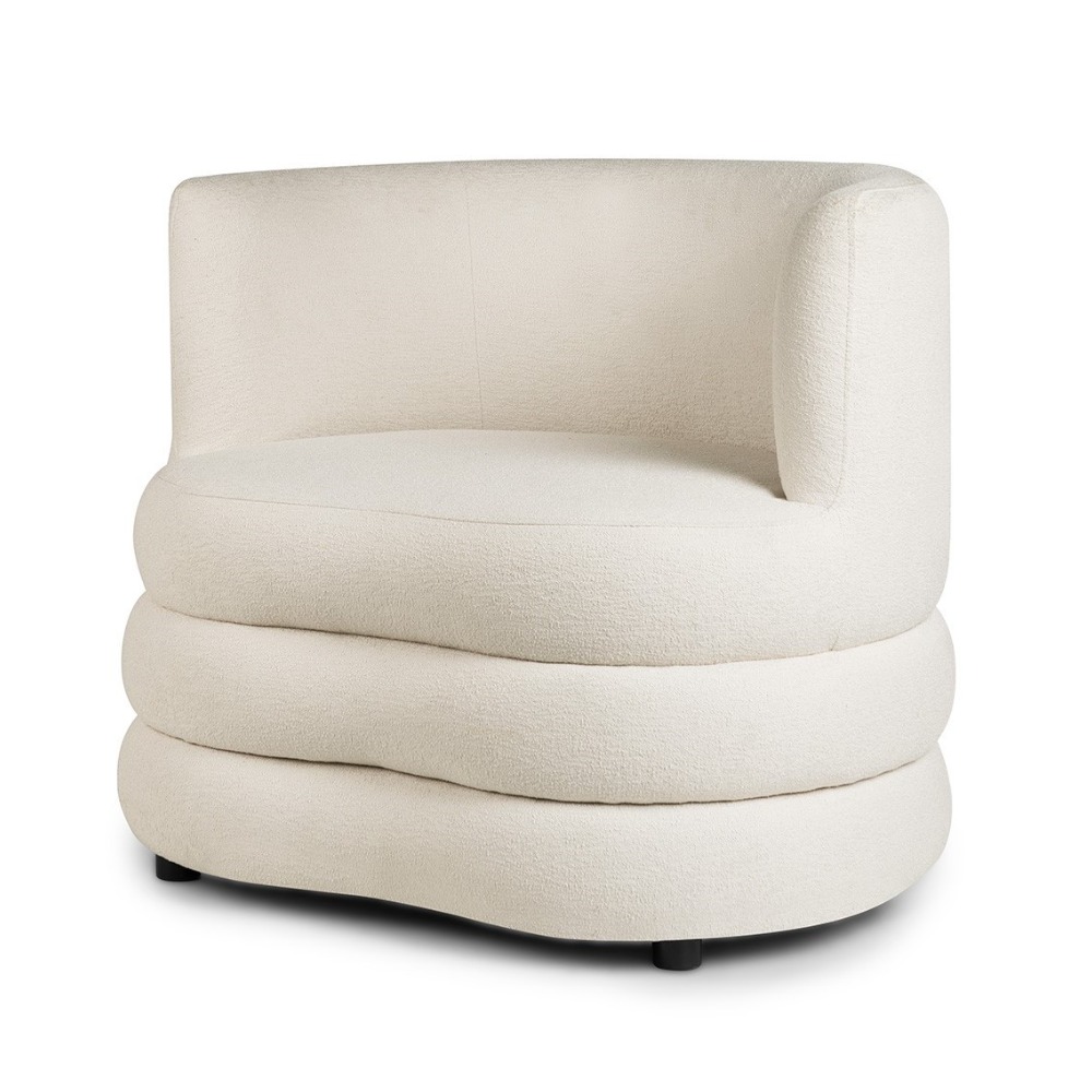 FOTEL WYPOCZYNKOWY w designerskim stylu, kremowa tapicerka, wygodne, miękkie siedzisko FOTEL WYPOCZYNKOWY w designerskim stylu, kremowa tapicerka, wygodne, miękkie siedzisko