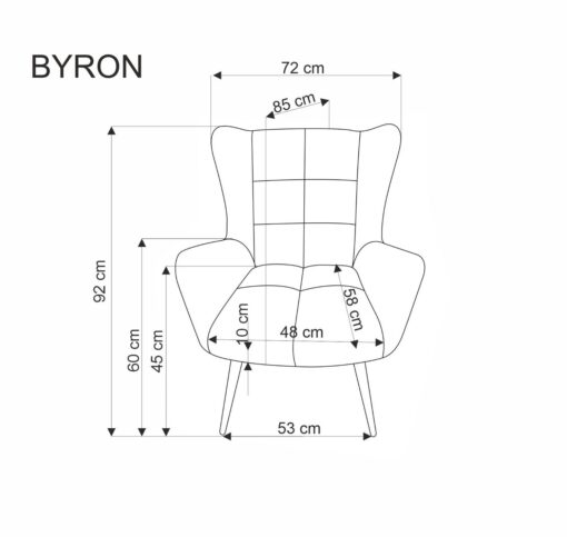 FOTEL wypoczynkowy na czarnych nogach, pikowana welurowa tapicerka, nowoczesny design, beżowy, wymiary