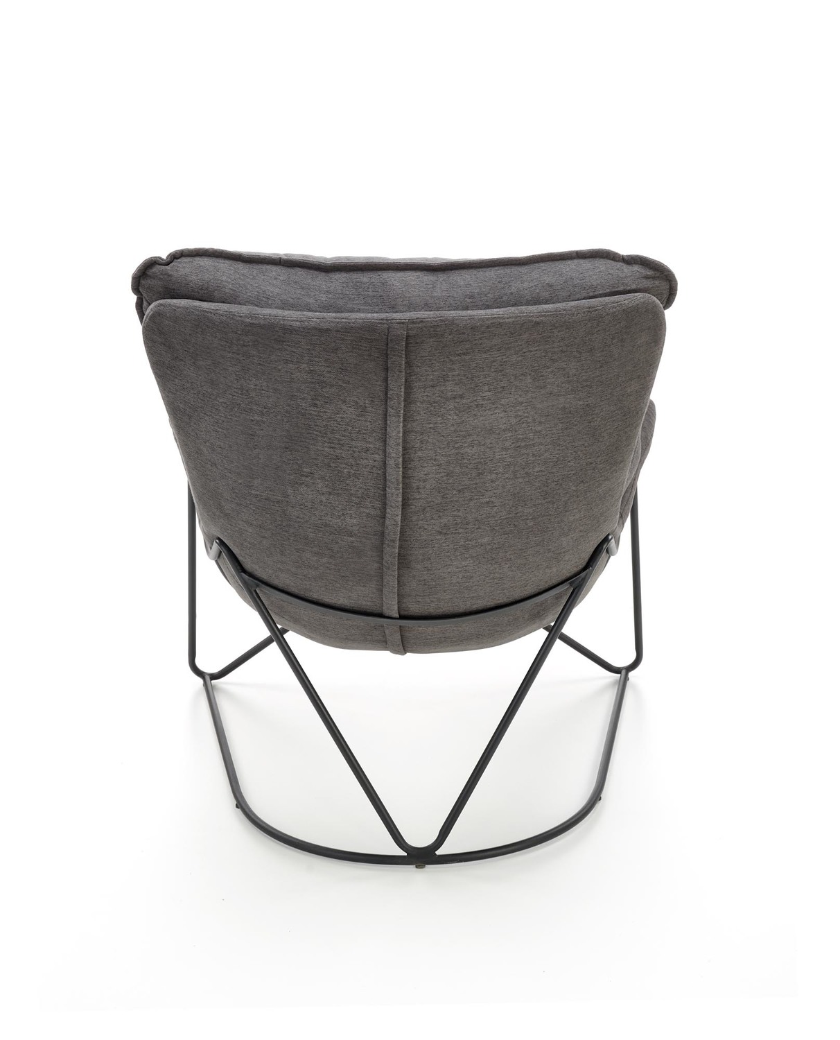 FOTEL wypoczynkowy na czarnym stelażu, ciemno popielata tapicerka, wygodne, miękkie siedzisko, designerski FOTEL wypoczynkowy na czarnym stelażu, ciemno popielata tapicerka, wygodne, miękkie siedzisko, designerski