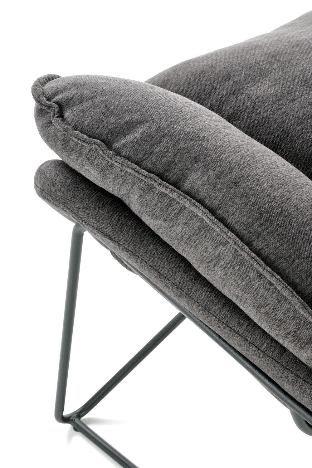 FOTEL wypoczynkowy na czarnym stelażu, ciemno popielata tapicerka, wygodne, miękkie siedzisko, najwyższa jakość FOTEL wypoczynkowy na czarnym stelażu, ciemno popielata tapicerka, wygodne, miękkie siedzisko, najwyższa jakość