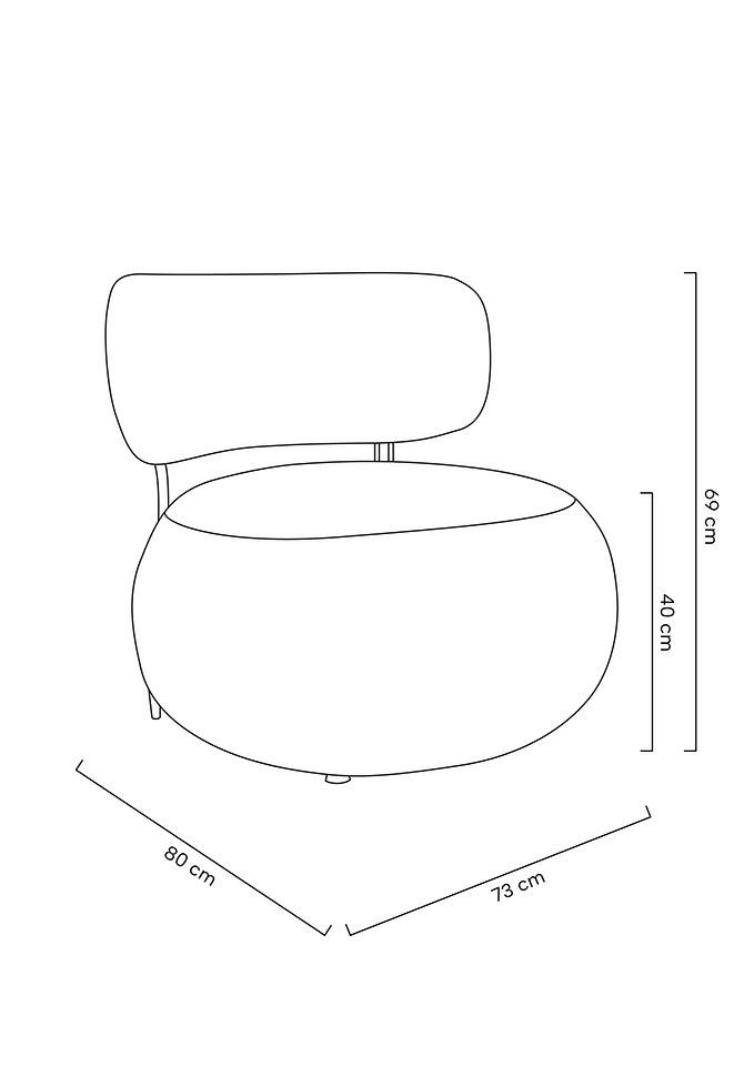 FOTEL z brązową, metalową podstawą, różowa pluszowa tkanina, nowoczesny styl, wymiary