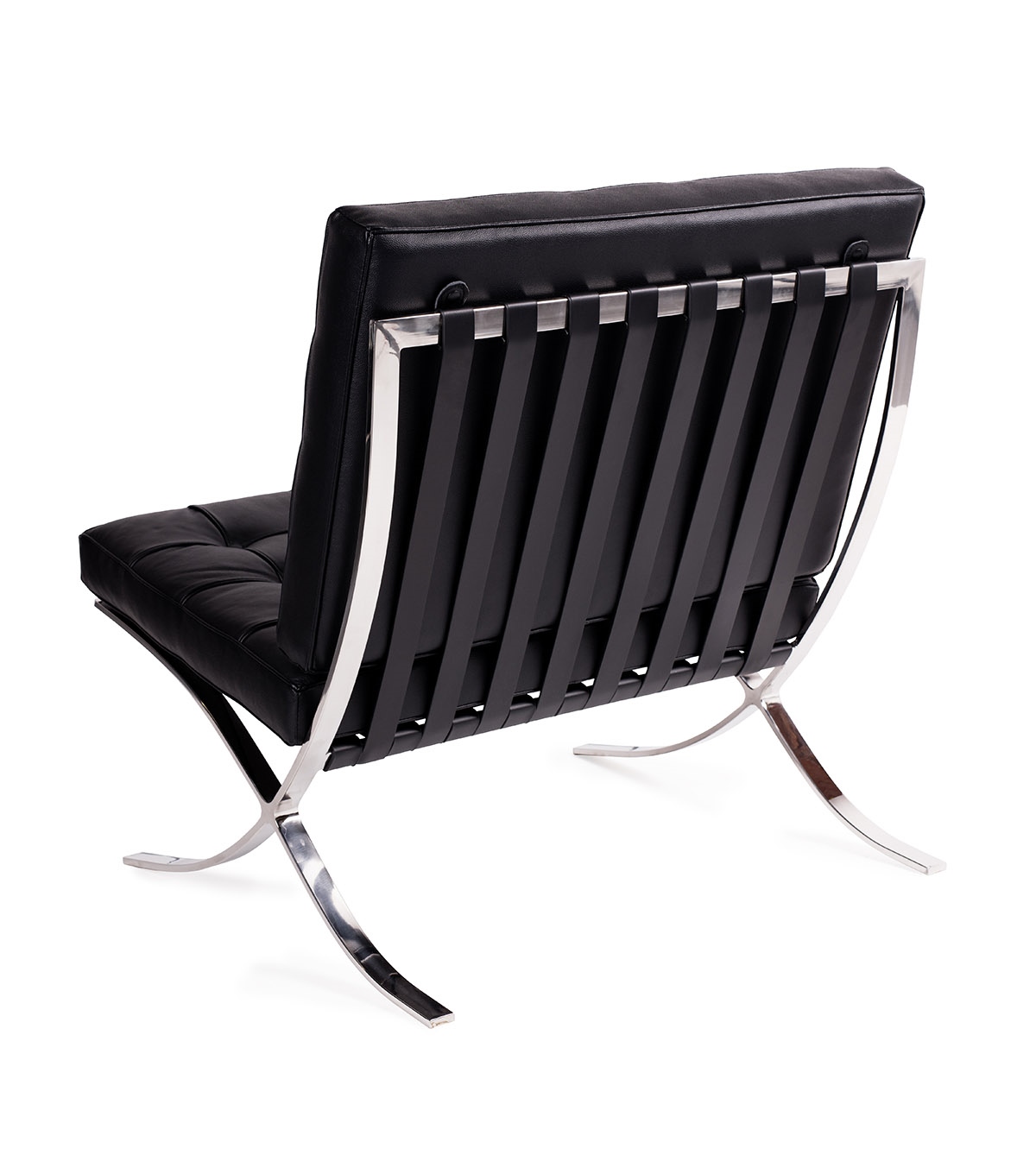 FOTEL z czarnej naturalnej skóry, na srebrnych nogach, pikowane siedzisko, klasyczny styl, piękny FOTEL z czarnej naturalnej skóry, na srebrnych nogach, pikowane siedzisko, klasyczny styl, piękny