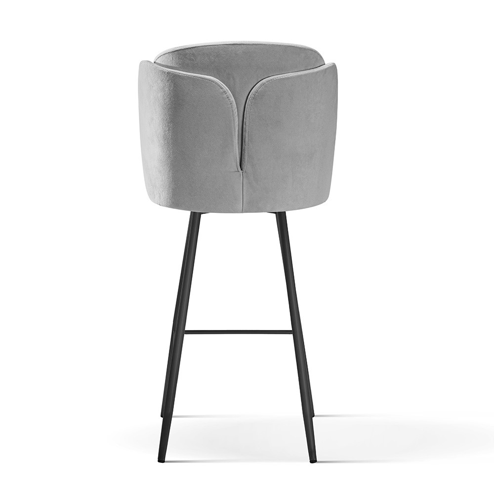 HOKER na czarnych nogach, z szarą tapicerką, elegancki wygląd, wyjątkowy HOKER na czarnych nogach, z szarą tapicerką, elegancki wygląd, wyjątkowy