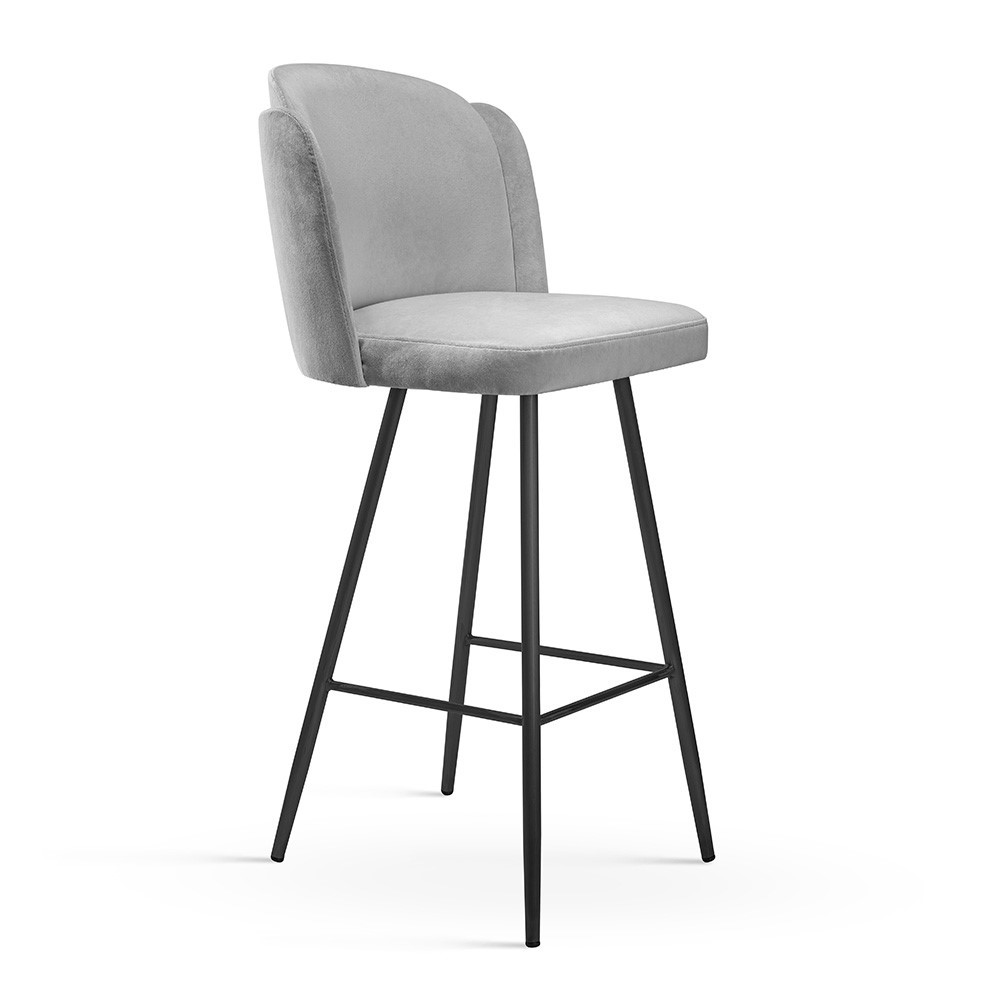 HOKER na czarnych nogach, z szarą tapicerką, elegancki wygląd HOKER na czarnych nogach, z szarą tapicerką, elegancki wygląd